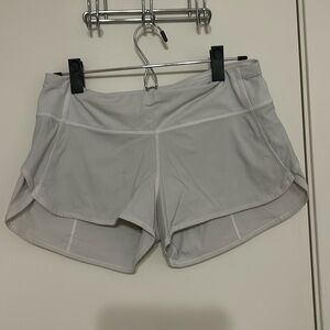 white lululemon shorts